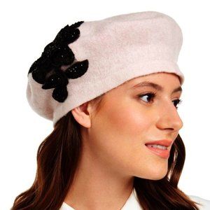 August Hats Appliqué Melton Beret